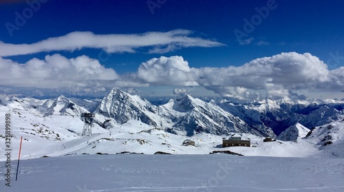 Panoramic view of the alps mountain, Gressoney 