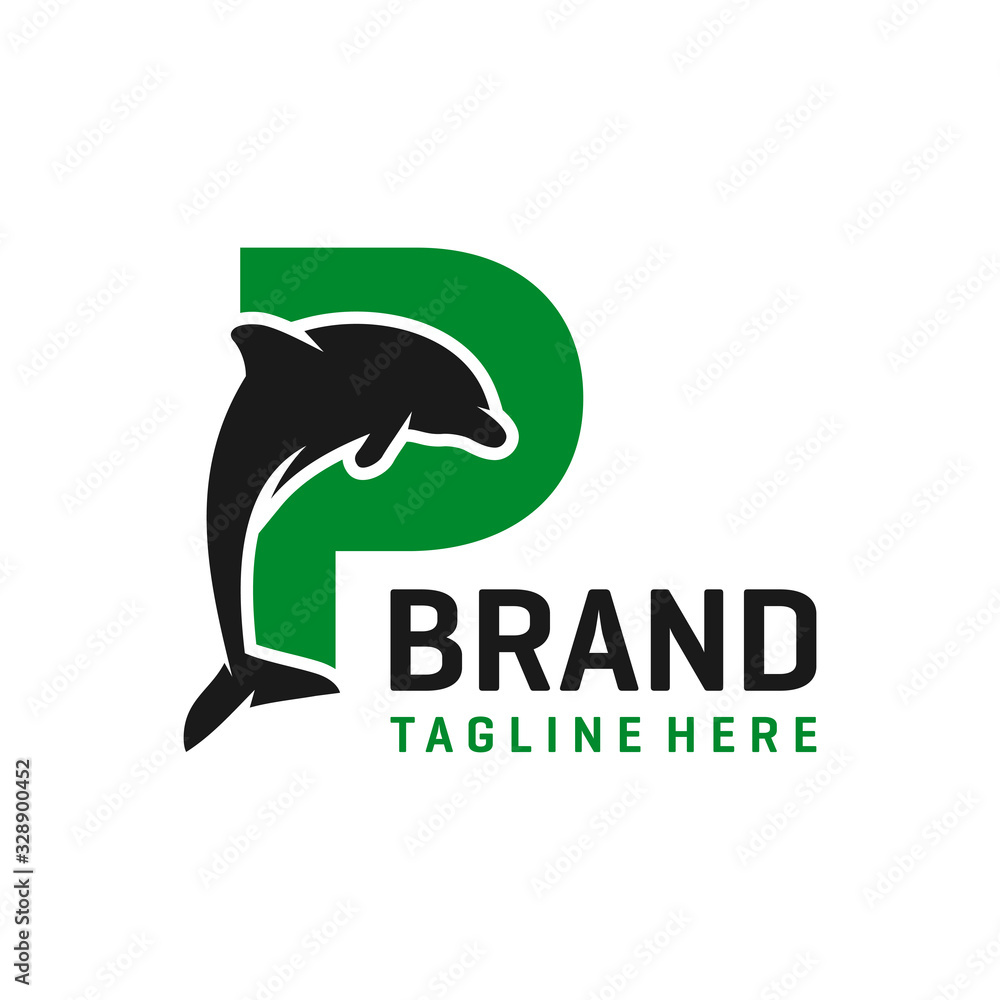 Obraz premium dolphin logo design