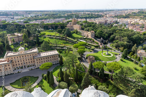 Panorama from St. Peter's Basilica, Rome, Italy