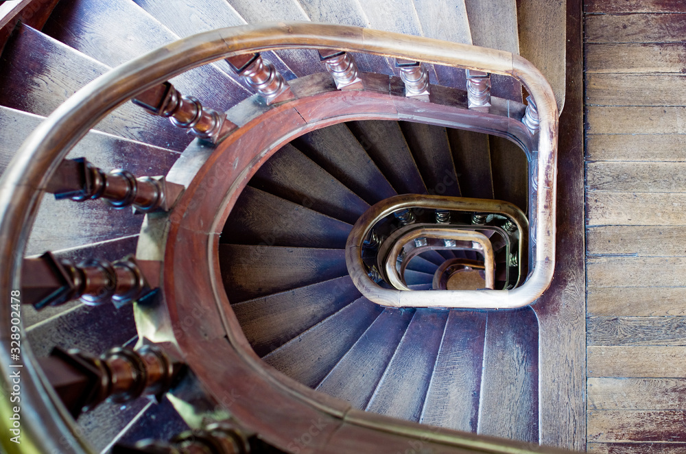 Fototapeta premium stairs in the tower, mysterious stairs