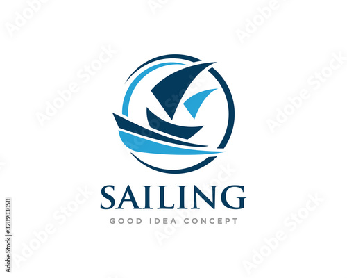 Sailing Boat Logo Icon Design Vector