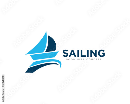Sailing Boat Logo Icon Design Vector