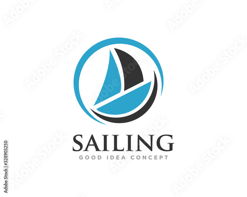 Sailing Boat Logo Icon Design Vector