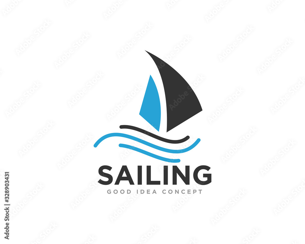Sailing Boat Logo Icon Design Vector