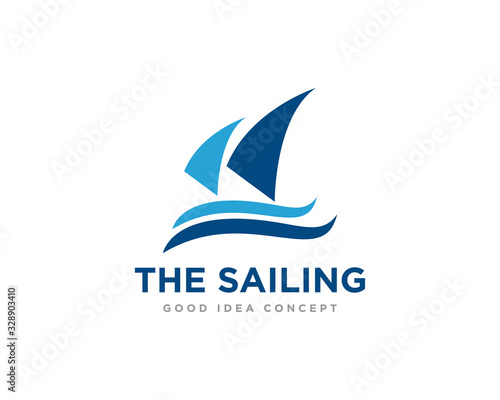 Sailing Boat Logo Icon Design Vector