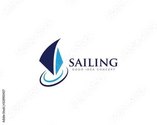 Sailing Boat Logo Icon Design Vector