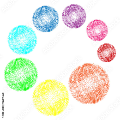 Abstract illustration circles colors line backgrounds