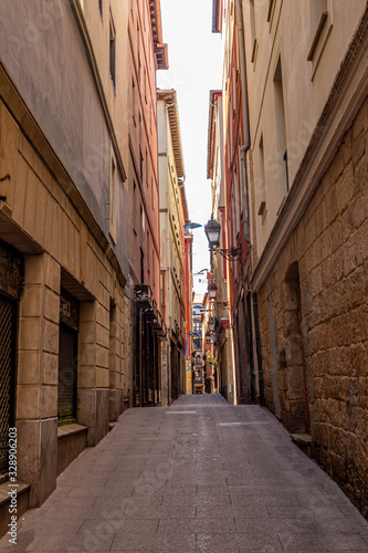 narrow street in bilbao euskadi