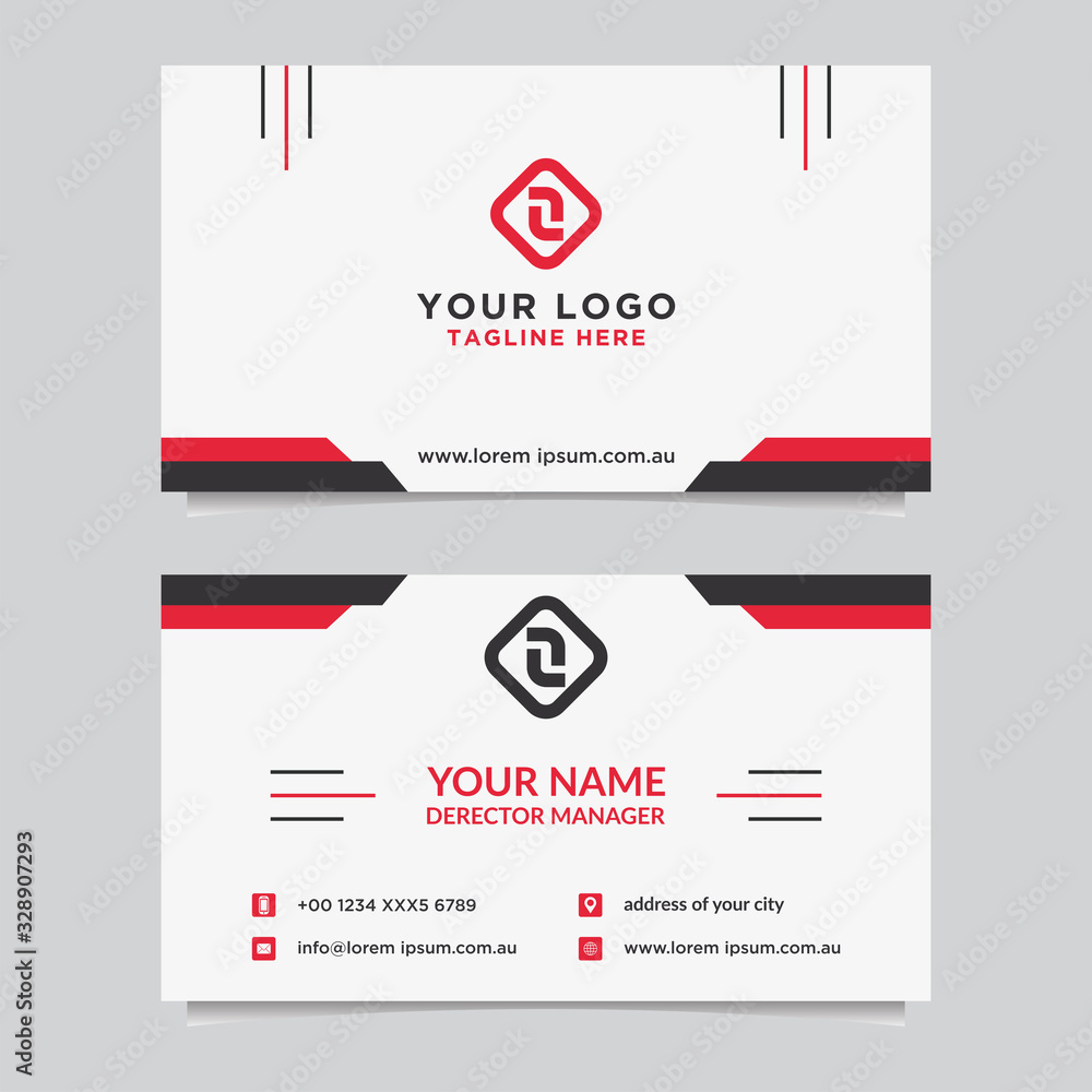 Abstract business card template. Modern vector design	