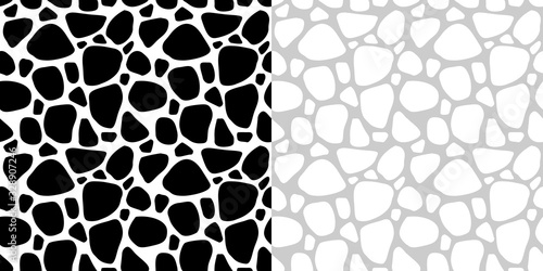 Stones Seamless Pattern Editable Vector Illustration