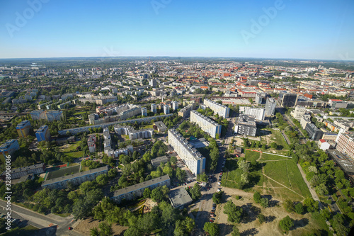 Aerial view of the city of Wroclaw