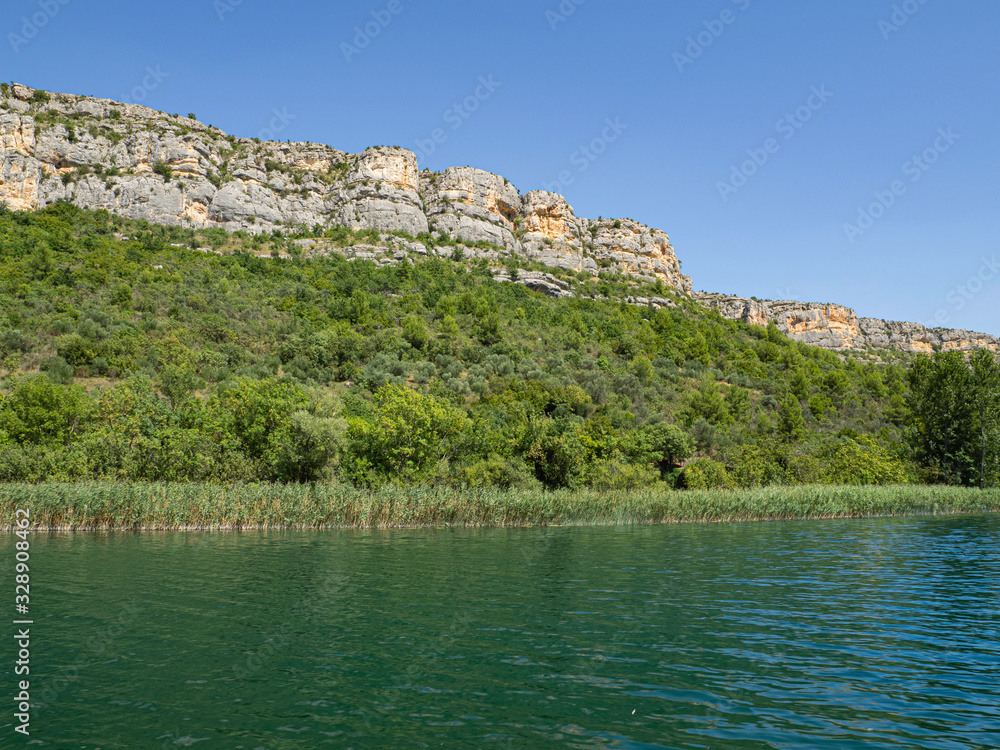 Vistas del Parque Natural Krka en Croacia, Patrimonio de la Humanidad, verano de 2019