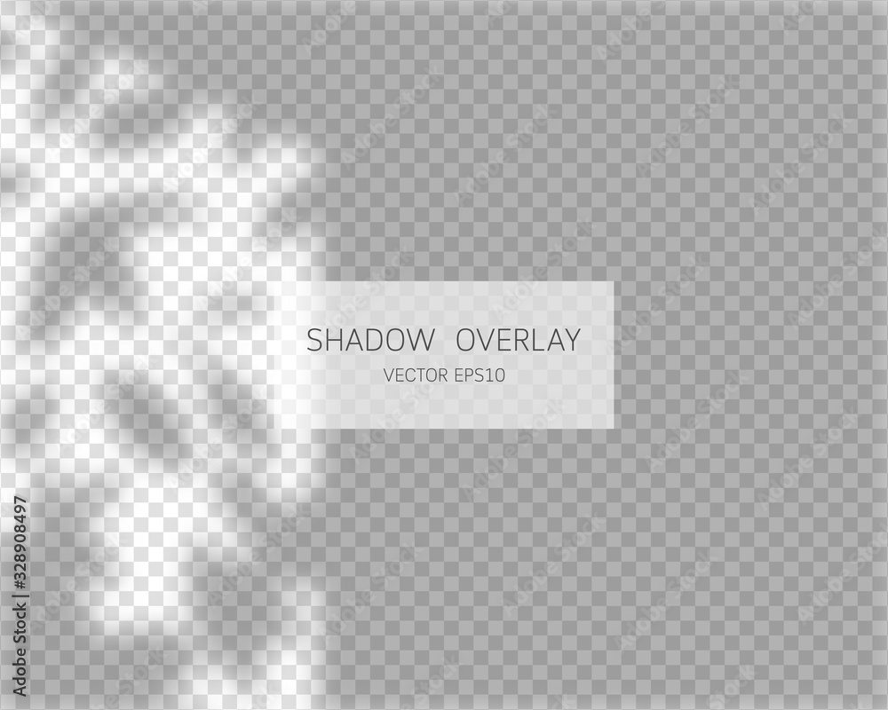 Shadow overlay effect. Natural shadows from window isolated on transparent background. Vector illustration. Shadow overlay effect. Natural shadows from window isolated on transparent background. Vector illustration.