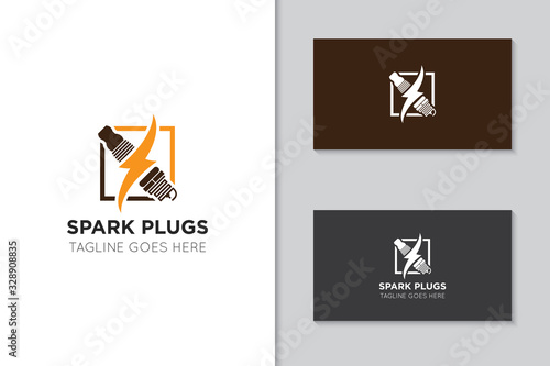 illustration vector graphic of spark plug logo good for service car, motorcycle icon and speed icon