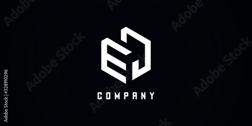 ed letter initial modern logo design vector