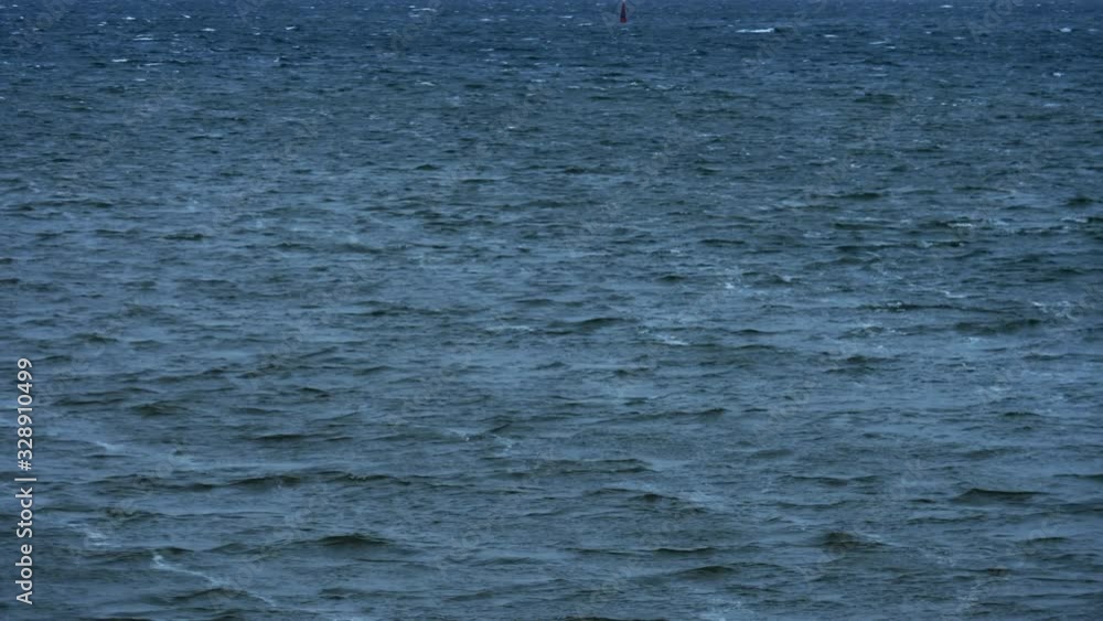 Sea bay with strong wind. Beautiful waves. Video for relaxation Sea bay with strong wind. Beautiful waves. Video for relaxation