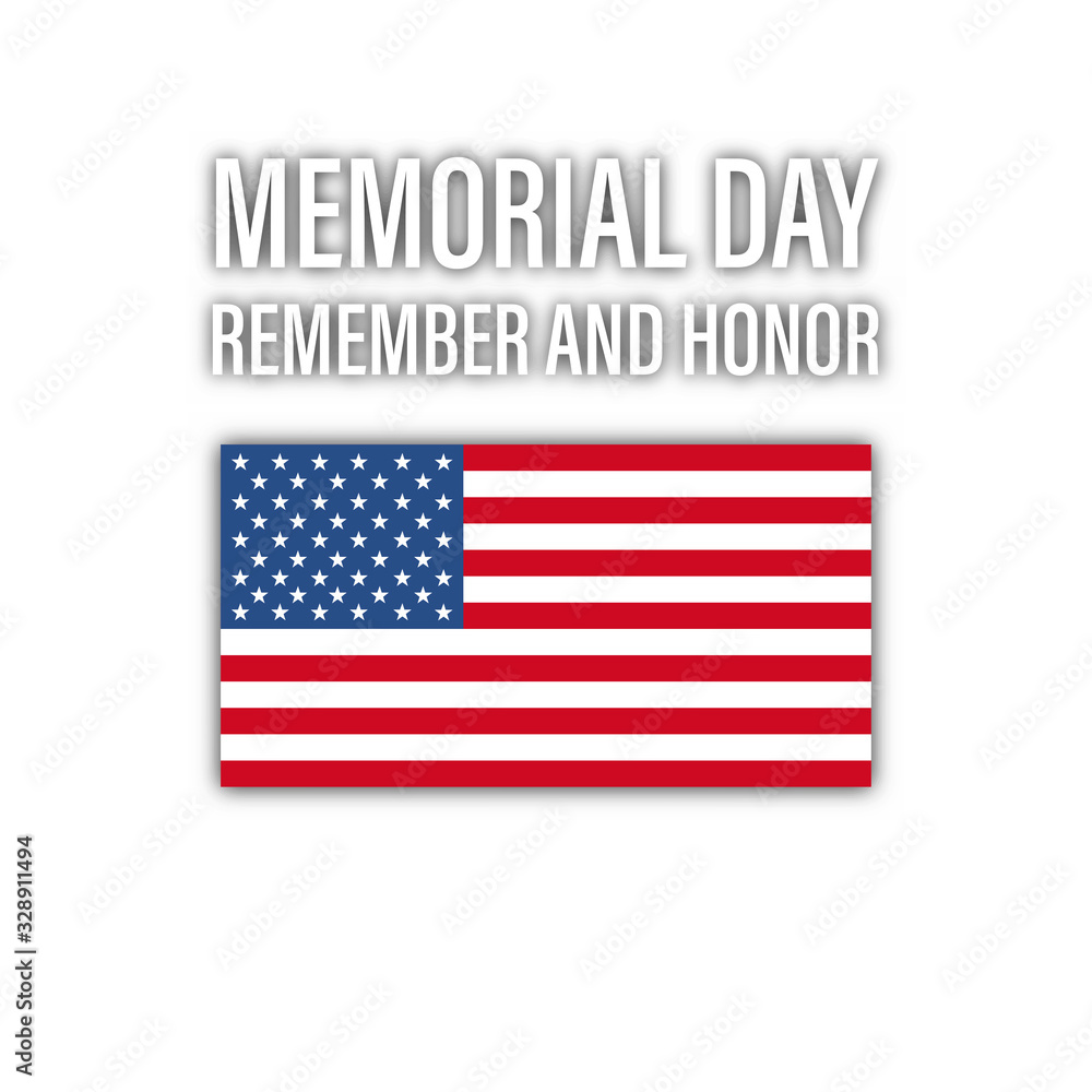 memorial day remember honor usa flag vector memorial day remember honor usa flag vector