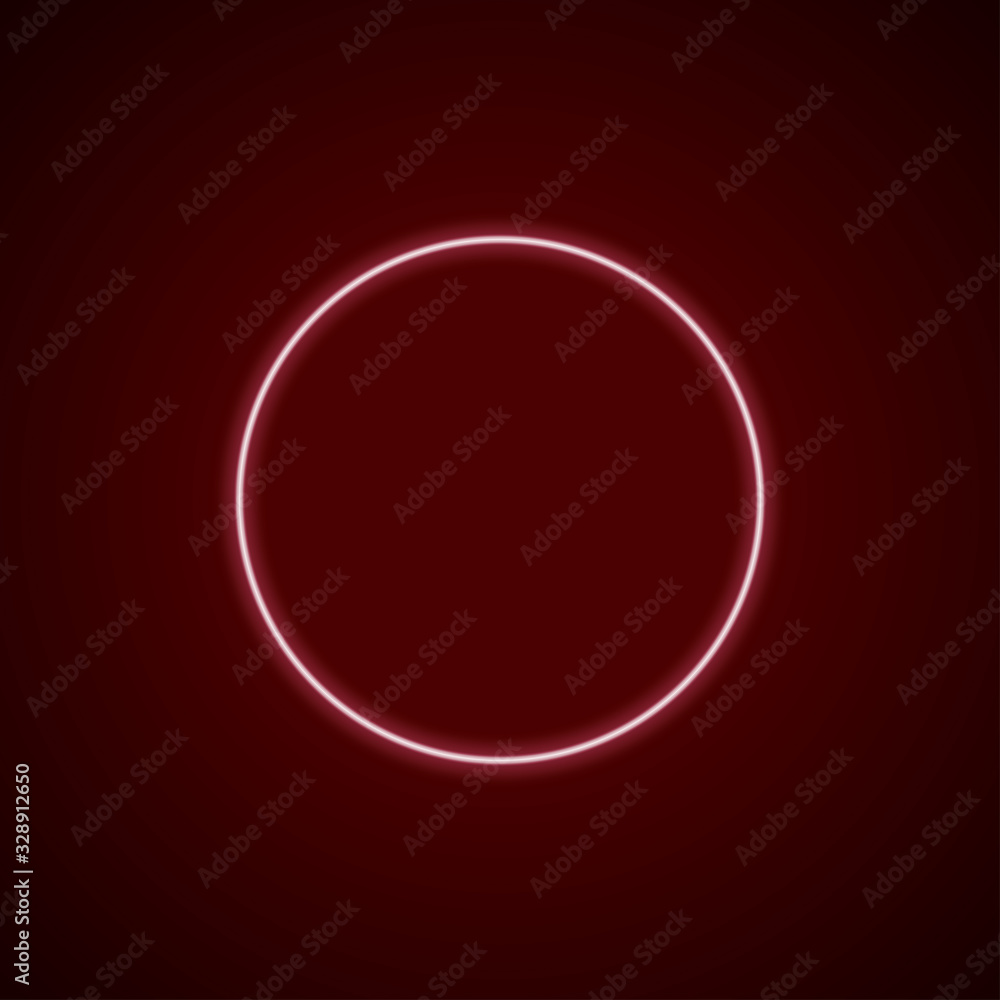 neon effect red ring circle round vector neon effect red ring circle round vector