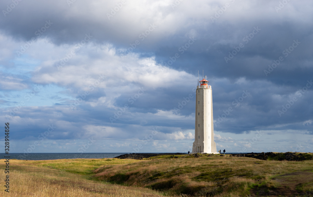 celandic Lighthouse Against A sunny Sky. Iceland