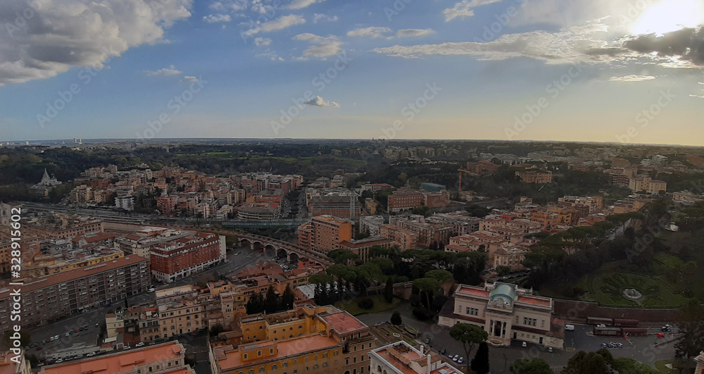  vista panoramica della meravigliosa città di roma dall'alto