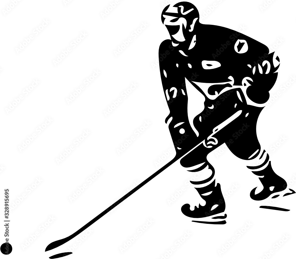 vector illustration of a hockey player vector illustration of a hockey player