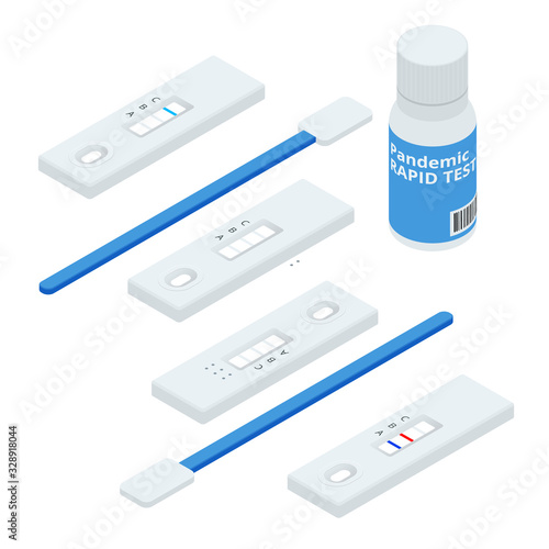 Isometric express test for COVID-19. Information Coronavirus Disease 2019 COVID-19