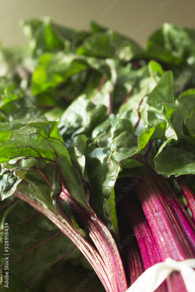Fresh red chard without cooking Fresh red chard without cooking