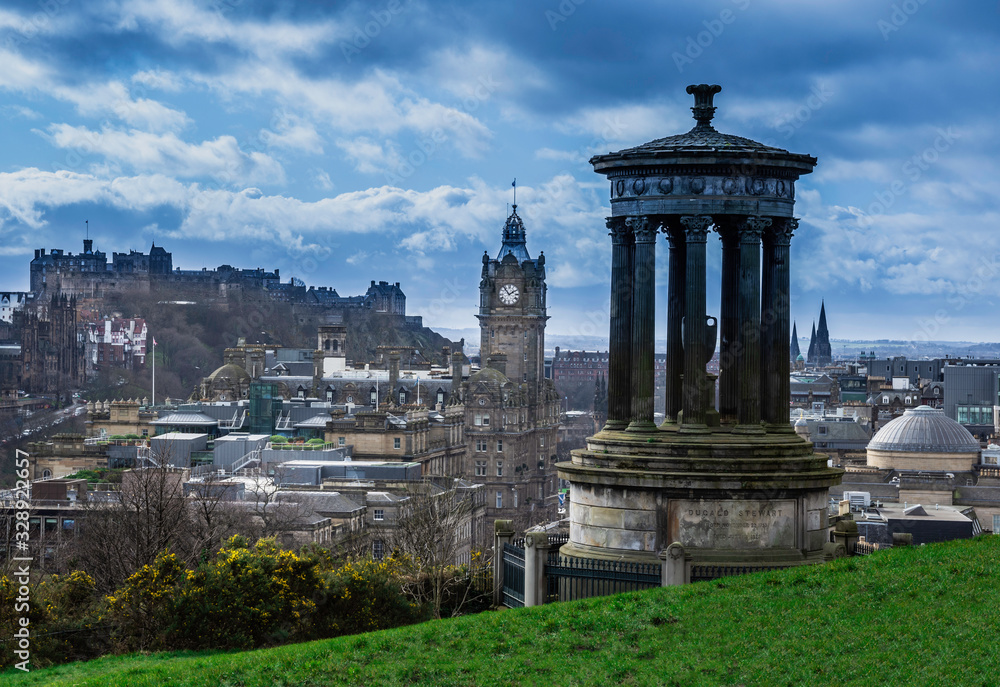 views from carlton hill, edinburgh, scotland.