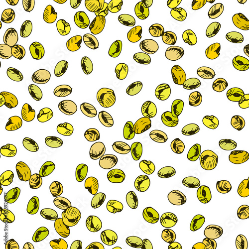 Seamless pattern with legume crops