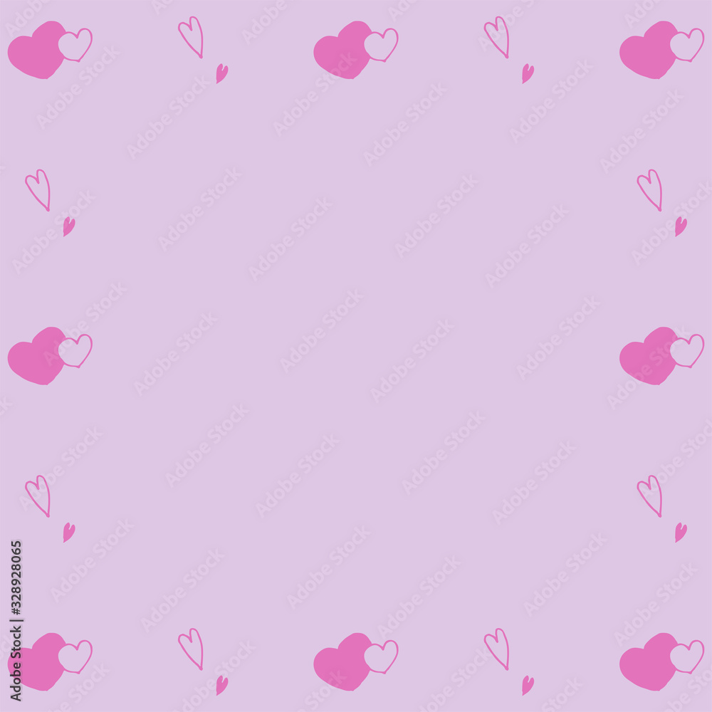 Wedding invitation card template set. Heart vector icon, love symbol. texture. Modern pattern background.