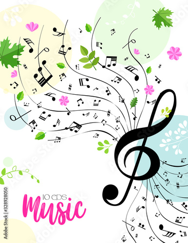 Music. Spring bright musical background
