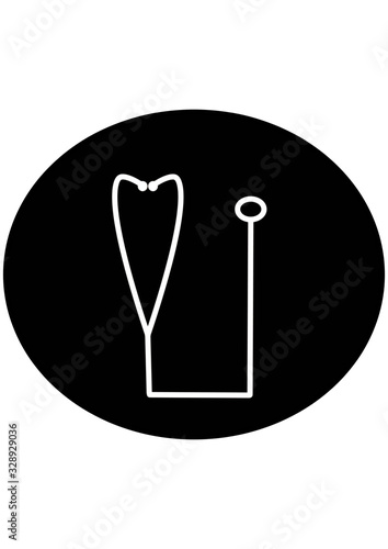 Stethoscope sign. Family medicine. Heart health. Illustration on the theme of health and medicine. World Heart Day. World Health Day.