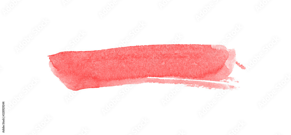 Red watercolor stroke brush background