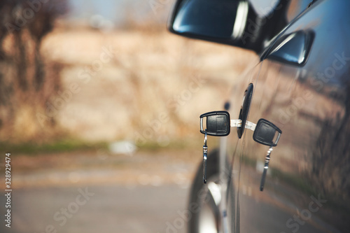 key on car door