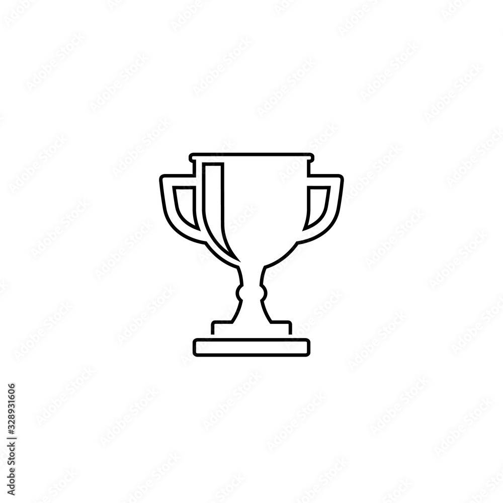 Trophy line icon on white background. Vector Trophy line icon on white background. Vector