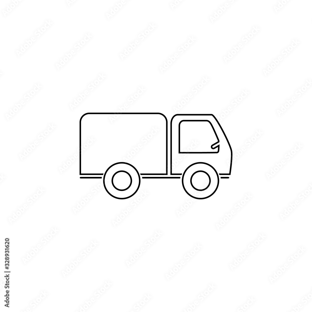 Truck line icon vector. Vector illustration flat