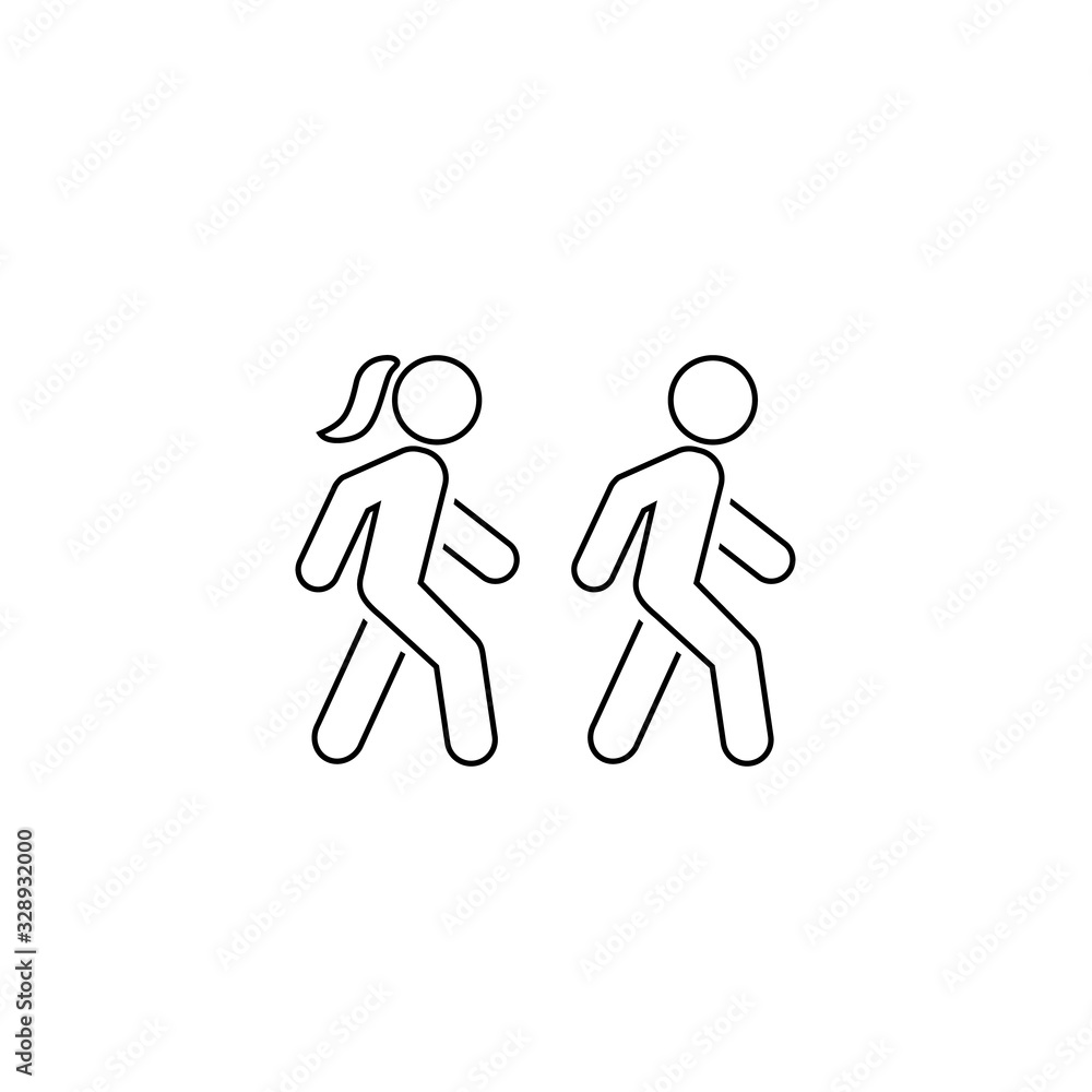 Walk line icon symbol logo template. Vector illustration Walk line icon symbol logo template. Vector illustration