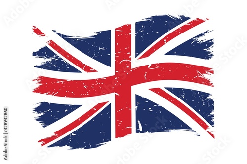Grunge UK British flag vector illustration