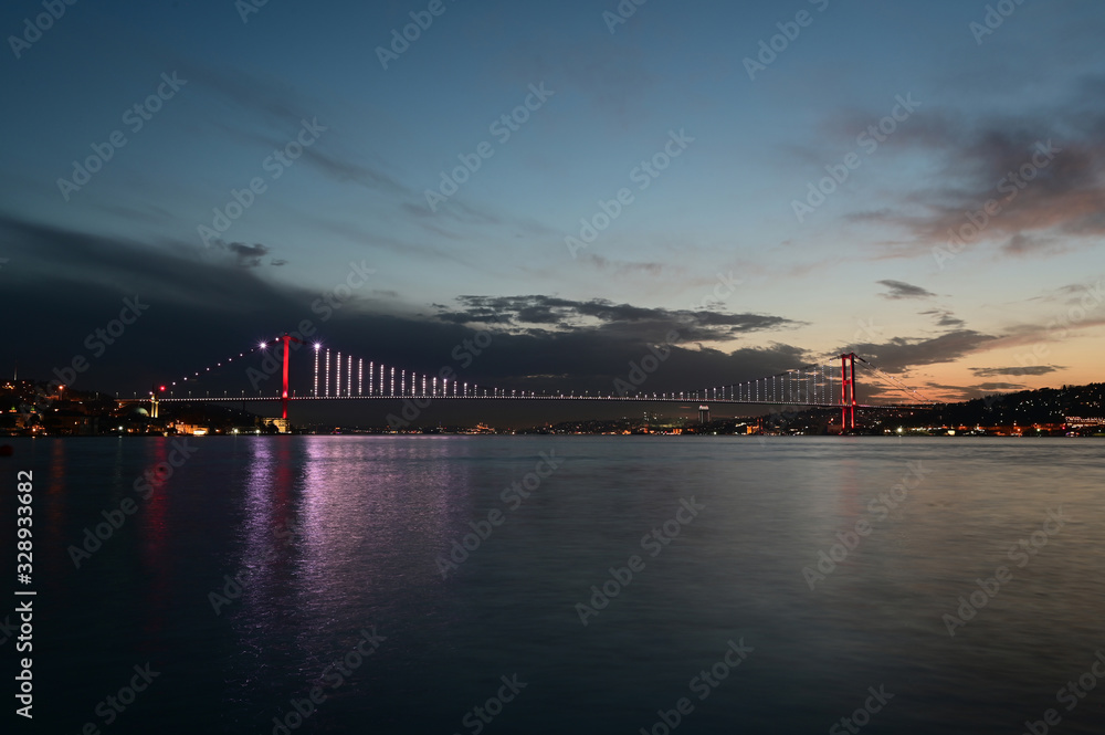 Twilight time in Cengelkoy, Istanbul / Turkey.