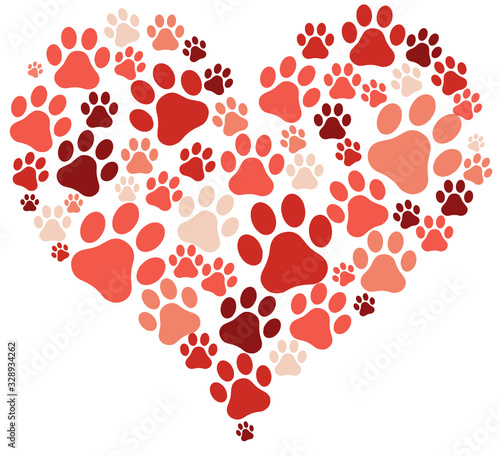 I love dogs heart of paws photo