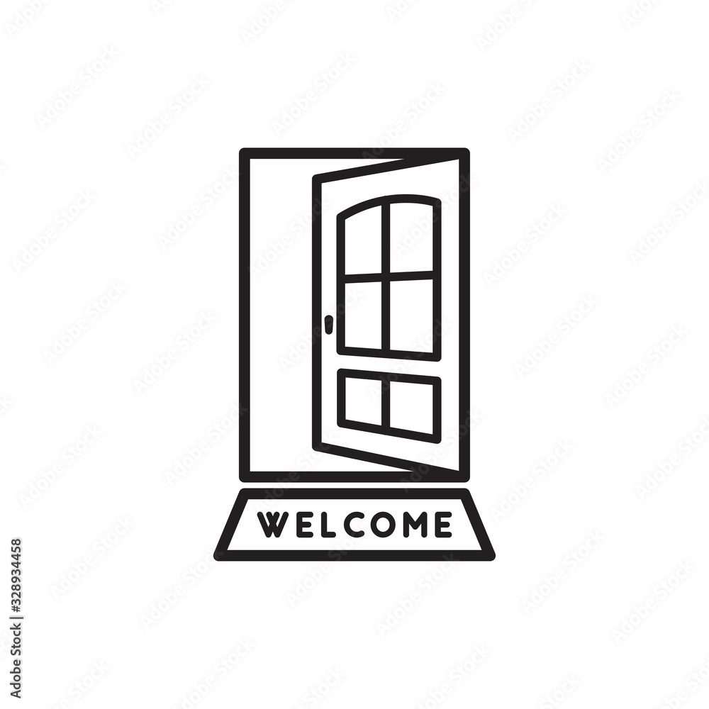 door vector icon, flat design best door icon door vector icon, flat design best door icon