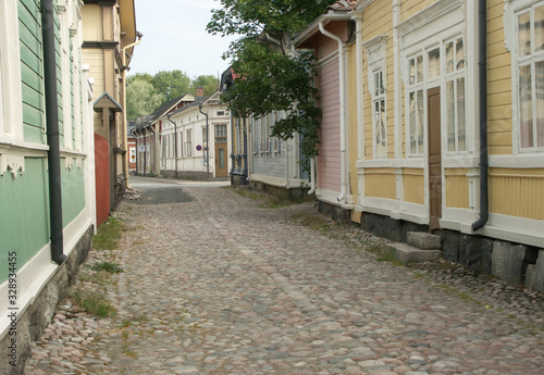 Wooden Buildings in Old Rauma, Finland