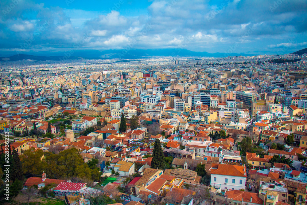 Beautiful landscape of the city of Greece Athens