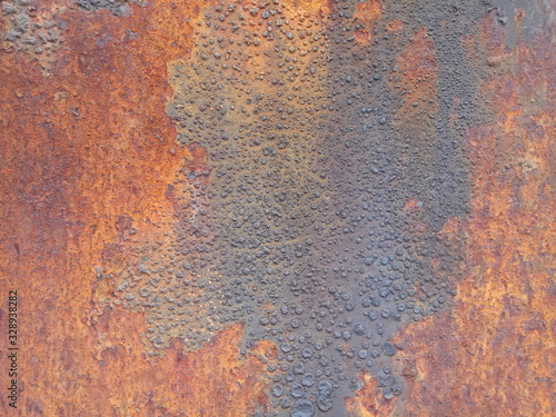 rusty and charred metal texture