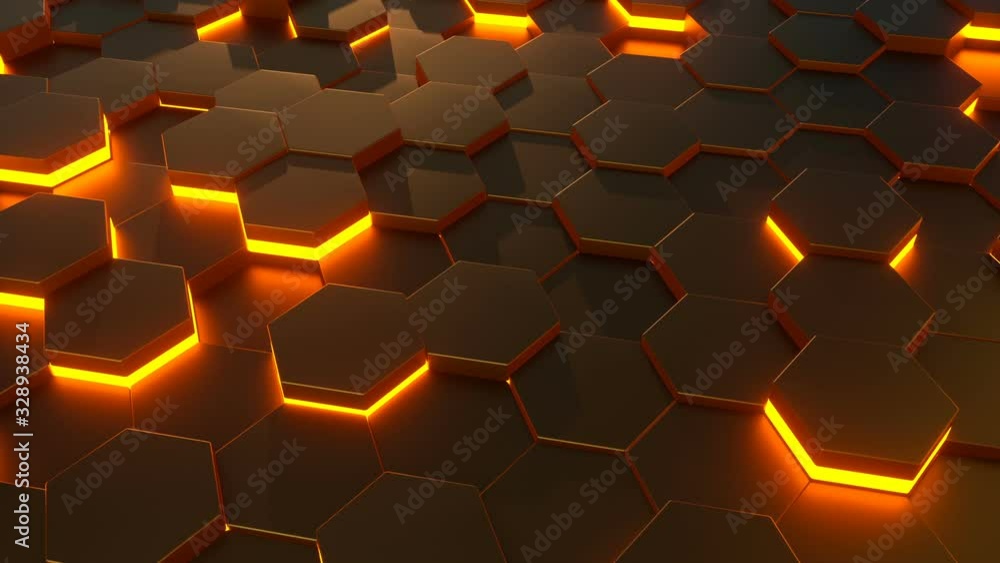 Abstract hexagon background - loop Abstract hexagon background - loop