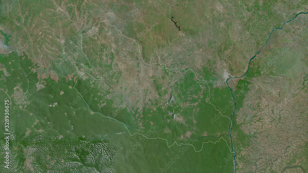 Lobaye, Central African Republic - outlined. Satellite Lobaye, Central African Republic - outlined. Satellite