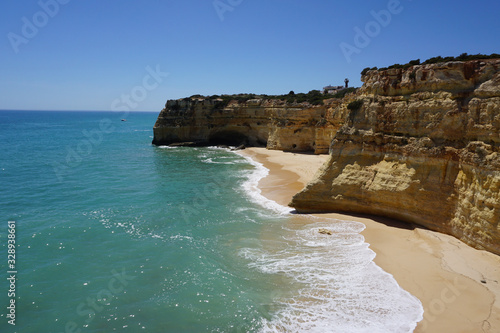 Incredibly beautiful beaches and lagoons ocean in portugal