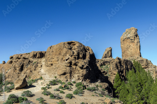 Views of Roque nublo and surrounding area (Gran Canary)