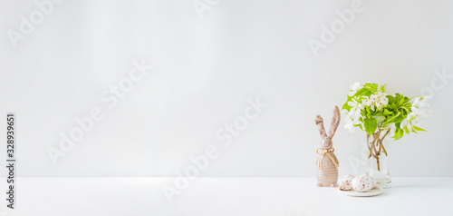 Canvas Print Home interior with easter decor