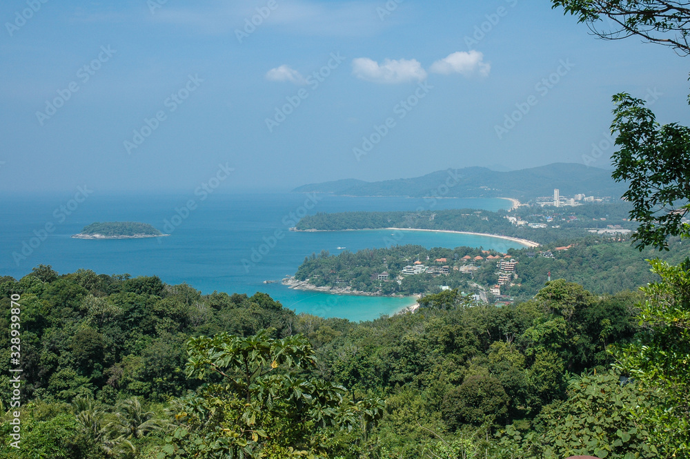 Phuket beaches from a hill